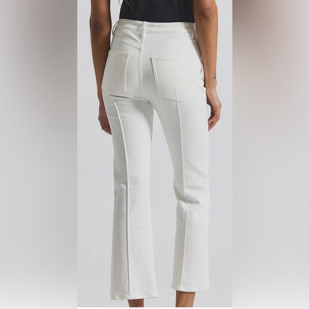 10 Crosby Derek Lam Perse Pin Tuck Pleat Cropped Denim Pants - Picture 2 of 7